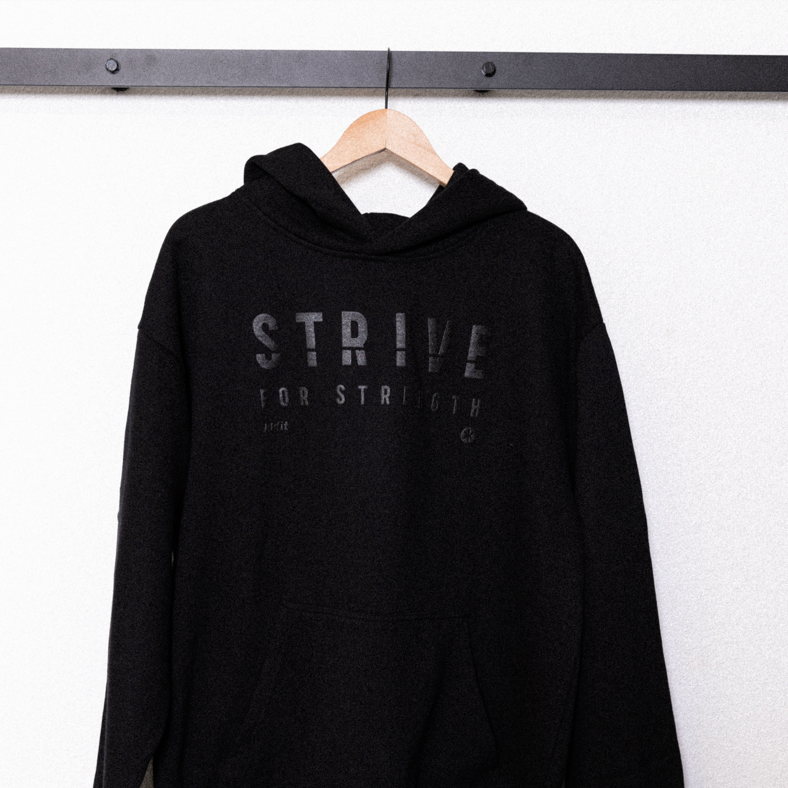 Hoodie - Black Strive for Strength